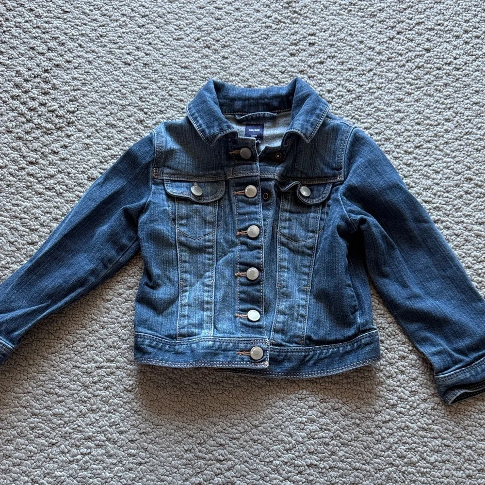 GAP Kids Dark Blue Denim Jacket with Button Front